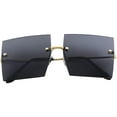 thumbnail image 4 of Oversized Square Rimless Frame Candy Color Transparent Sunglasses, 4 of 14