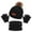 Black, variant on Glisme Hat Gloves Scarf Set Children'S Hats Scarves Gloves 3 Piece Autumn And Winter Warm Hats For Fashionable Accessory White