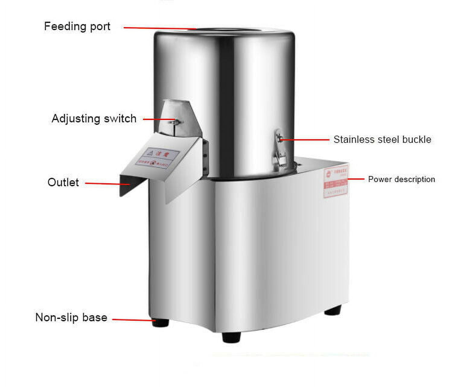 TOPCHANCES 110V Commercial Food Processor 600W Electric Food Cutter for Vegetables Fruits 50-120kg/h