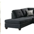thumbnail image 2 of Polyfiber 3 Pieces Sectional Set With Ottoman In Black, 2 of 4