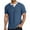 C686 Blue, variant on Tees For Men Button Henley Neck Short Sleeve Solid Color Two Layer Summer Casual Outdoor Daily Wear Men's T-Shirts Size 2Xl Blue
