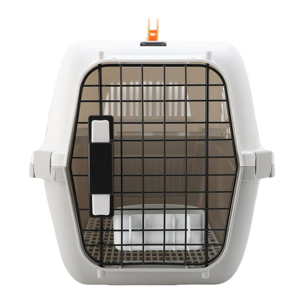 Portador De Mascotas De Plástico, Portador De Viajes De Perros Portátiles Para Mascotas Medianas Pequeñas Con Amplio Espacio, Diseño Fácil De Limpiar, Diseño Liviano,