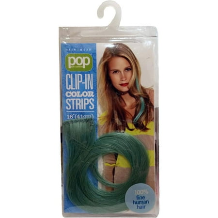 put on pieces human hair color strip, Teal (Best Way To Strip Hair Colour)