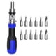 thumbnail image 5 of Destornillador de trinquete de precisión, herramientas de reparación de bricolaje que ahorran mano de obra para electrónica de automóvil Cabeza ajustable azul, 5 of 8