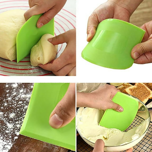Bakeware Spatula Dough Scraper Set for Baking Versatile 2-Piece Cake Kitchen Tools for Batter Butter and Dough Handling