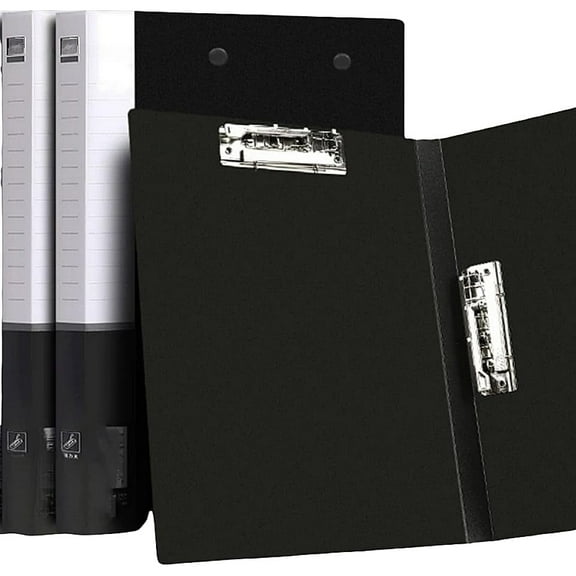 A4 Double Strong Clips File Folder Report Cover, Punchless Binder, Clamp Binder Without Rings Office Project Folder,Documents File Folder, for Letter Size or A4 Size,2PCS