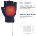 thumbnail image 2 of Luxalzxs Women Men USB Heated Gloves Winter Flap Fingerless Warm Knit Gloves Mitten, 2 of 4