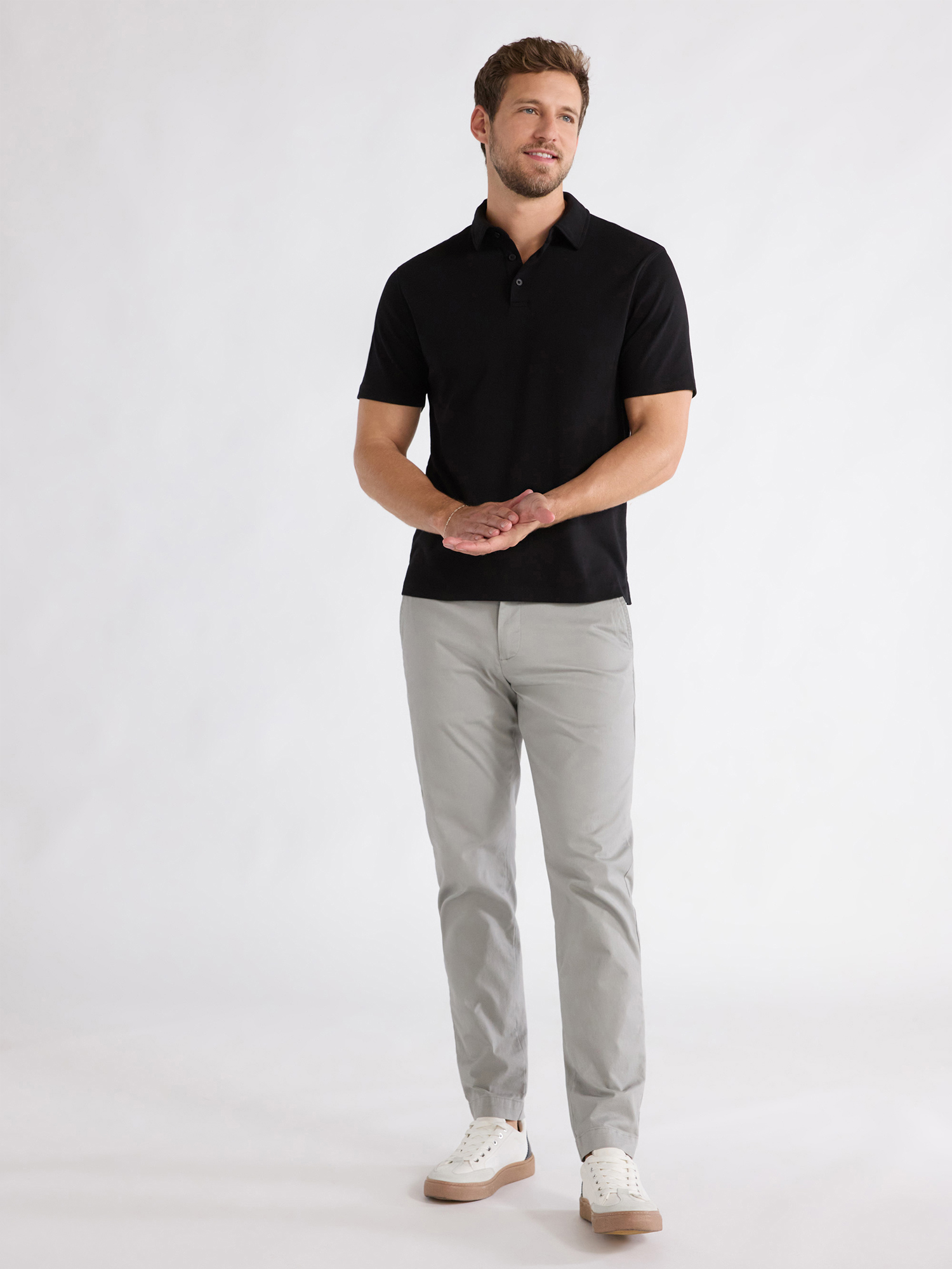 Free Assembly Men's Cotton Polo Shirt With Short Sleeves photo 2