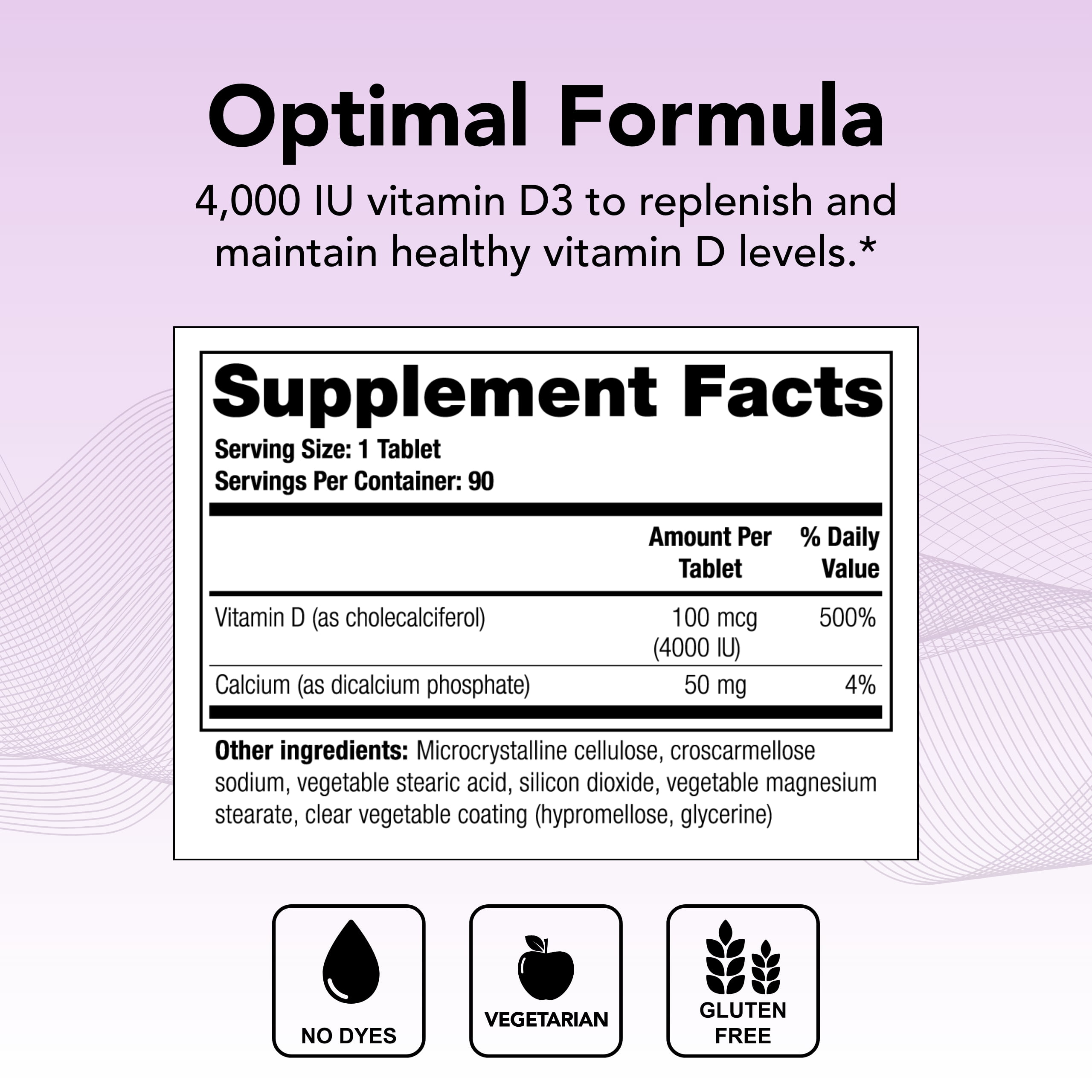 Theralogix Thera-D 4000 Vitamin D Supplement - 4,000 IU (100 mcg) Vitamin D3 - 90-Day Supply - Immune Support Supplement for Women & Men - Aids Bone & Heart Health - NSF Certified - 90 Tablets