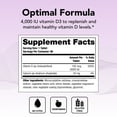 thumbnail image 4 of Theralogix Thera-D 4000 Vitamin D Supplement - 4,000 IU (100 mcg) Vitamin D3 - 90-Day Supply - Immune Support Supplement for Women & Men - Aids Bone & Heart Health - NSF Certified - 90 Tablets, 4 of 7