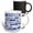 Multicolor, variant on 3drose, Contemporary Blue Image of Watercolor Brick Pattern, 15oz Mug