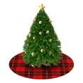 thumbnail image 3 of 36 Inch Christmas Tree Skirt – Velvet Plush Tree Mat, Soft Thickened Polyester with Red Ties, Single-Sided Printing, Available in 30in/36in/48in, Perfect for Holiday Xmas Tree Decoration, 3 of 7