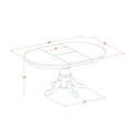 thumbnail image 3 of East West Furniture Avon 5 Piece Pedestal Oval Dining Table Set with Milan Microfiber Seat Chairs, 3 of 5