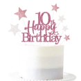 thumbnail image 1 of Adorno para Pastel Pargleev 10º Cumpleaños Brillo Oro Rosa, 1 of 6