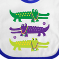thumbnail image 4 of Inktastic Mardi Gras Holiday Alligators Boys or Girls Baby Bib, 4 of 4