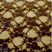 Brown Giselle STRETCH Lace 58 Inch Fabric 5 Yard Bold