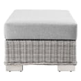 thumbnail image 2 of Modway Conway Outdoor Patio Wicker Rattan Ottoman in Light Gray Gray, 2 of 8