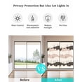 thumbnail image 4 of Window Privacy Film Beige Retro Landscape Stained Glass Window Film Decorative Sun Block Window Cover Modern Abstract Bare Trees Window Clings Static Adhesive Sticker for Bathroom 35.4"x78.7", 4 of 7