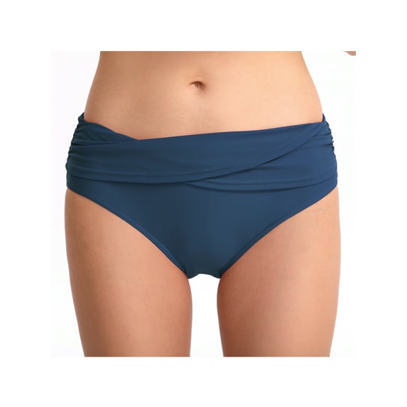 Csndyce Women’s High Waist Bikini Bottoms Shirred Tankini Briefs Ruched Swimsuit Bottoms Female