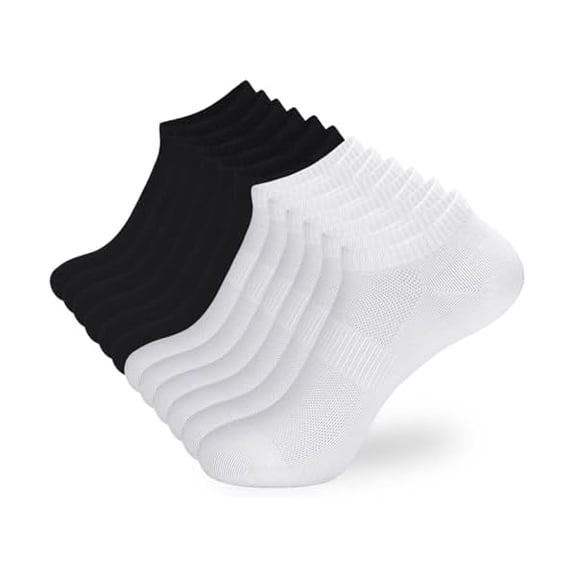 Eryueer 12 Pairs Ankle Socks Women and Men Low Cut No Show Athletic Running Short Socks