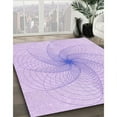 thumbnail image 2 of Ahgly Company Indoor Round Patterned Bright Lilac Purple Area Rugs, 3' Round, 2 of 6