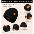 thumbnail image 2 of Set de gorro de invierno, bufanda y guantes Floconssy, 3 unidades, para hombre, color negro, 2 of 7
