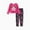 Dream Pink, variant on Barbie Girls 2Pcs Pink Outfit Set Long Sleeve Graphic Tee And Logo Print Legging Casual Matching Clothes Sizes 5-12Y