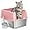 Pink - Small, variant on Stainless Steel Litter Box, Large Cat Litter Box, 24”L x 16”W x 12”H, XL Metal Cat Litter Box for Big Cats with High Sided Enclosure, Non-Sticky, Easy Cleaning, Anti-Leakage