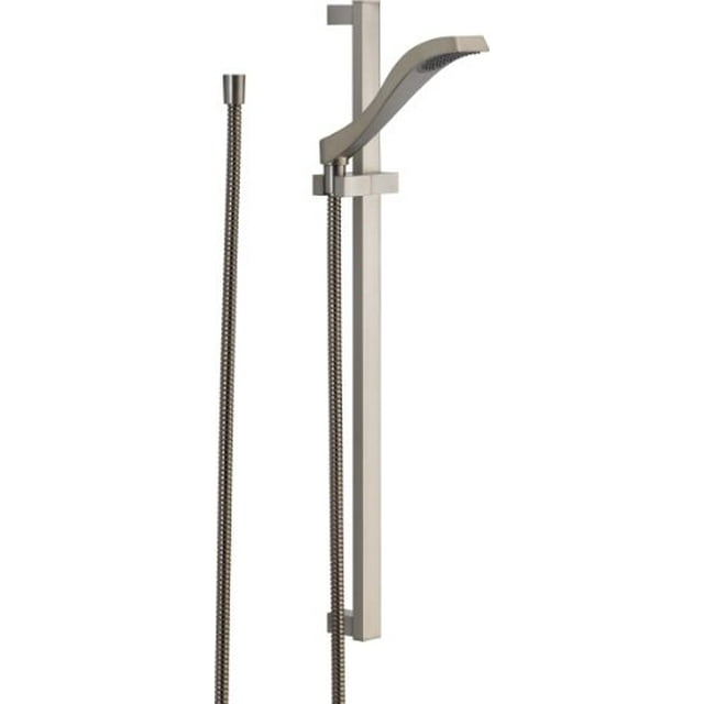 Delta Faucet Dryden Single-Spray Touch-Clean Wall-Mount Slide Bar Hand Held Shower with Hose, Stainless 57051-SS