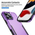 thumbnail image 4 of Allytechgroup Rugged Case for Apple iPhone 16 Pro Max, Hybrid TPU PC Back Cover Drop Proof Anti-Scratch Bumper Camera Lens Protective Phone Case Cover for Apple iPhone 16 Pro Max, Purple+Black, 4 of 6