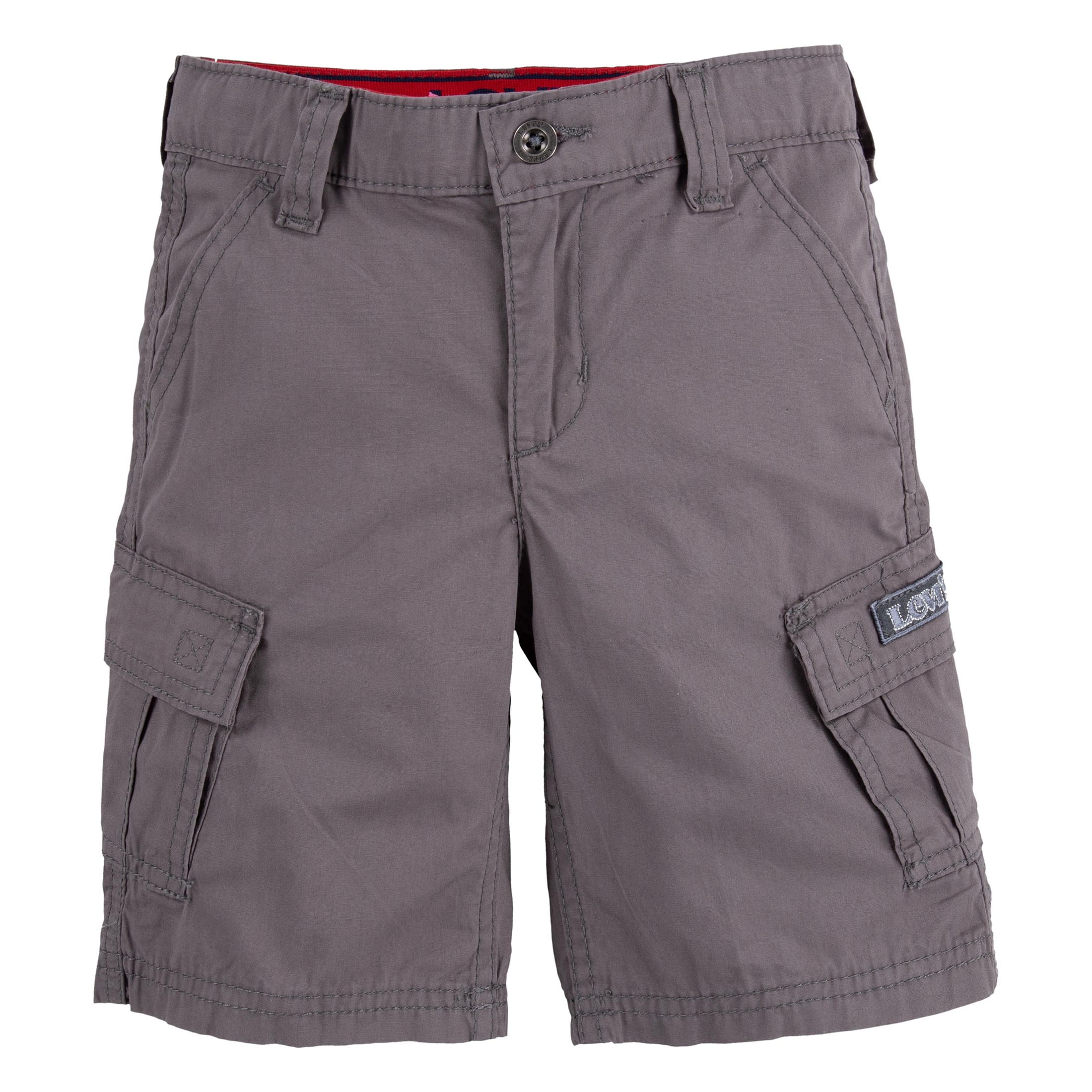 HILEELANG Little Toddler Boys' Shorts 2-Pack Chino Short Summer Cotton Casual Pants with Pockets 2-10Y 