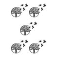 thumbnail image 1 of Wweixi Easy To Install Tree Of Life Wall Decor Exquisite Round Metal Sculpture Tree Of Life Wall Decoration Strong And Durable black 30cm 5Set, 1 of 6