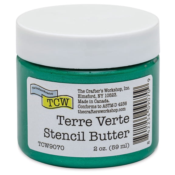 Stencil Butter Acrylic Paint - Terre Verte, 2 oz, Jar