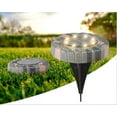 thumbnail image 2 of 4PacK Solar Ground Lights with 8pcs Bright Warn White Color LED, Outdoor Waterproof Decorative Lighting for Your Gardem Pathway Yard Walkway Patio Lawn Path, 2 of 8