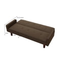thumbnail image 5 of Segmart Modern Wood Convertible 3-Seat Couch Futon Frame, Brown, 5 of 11