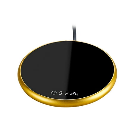 

Portable Constant Temperature Coaster Electric Beverage Plate USB Heating Coaster USB Coffee Cup Warm Heating Pad Gold