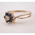 thumbnail image 5 of 2.00Ct Round Cut Simulated Blue Sapphire Flower Women's Wedding Ring 14K Yellow Gold Plated 925 Silver, 5 of 5