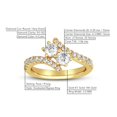 thumbnail image 3 of London Fine Jewelry 1.07 Carat Half Eternity Bypass Curved Diamond Ring, Diamond Anniversary Rings, Engagement Rings for Women, Wedding Rings for Women on Solid 14K Gold (H Color, SI1-SI2 Clarity), 3 of 5
