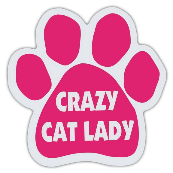 Pink Cat Paw Shaped Magnets: Crazy Cat Lady | Cats, Gifts, Cars, Trucks