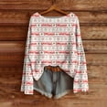 thumbnail image 2 of Women Christmas Shirts Funny Xmas Tree Long Sleeve Holiday Party Tops Red XL, 2 of 5