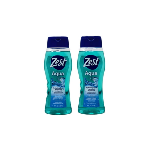 Zest Hydrating Body Wash Aqua 18oz - 2 Pack