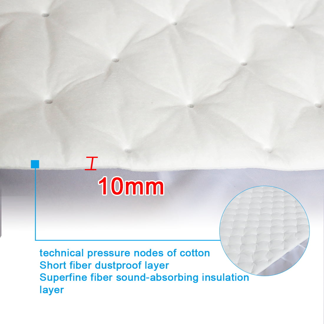 uxcell 50cmx80cm Car Audio Stereo Sound Acoustic Noise Absorbing Dampening Foam 19.7x31.5 4.3sqft 