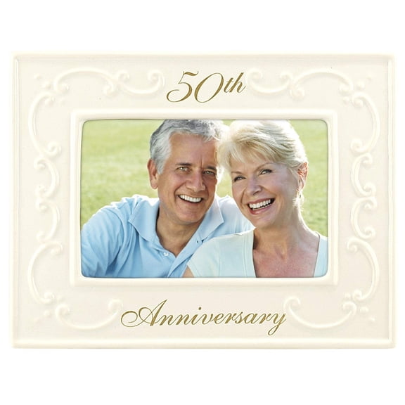 4x6 50th Anniversary Ceramic PICTURE FRAME