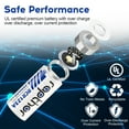 thumbnail image 3 of Rapthor CR123A Rechargeable Lithium-ion Battery 4 Pack 750mAh with UN UL Certified for Arlo VMC3030 VMK3200 VMS3230/3330/3430/3530 Wireless Security Camera Flashlights Polaroid, 3 of 5