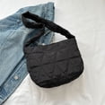 thumbnail image 4 of Bolso Mujer Acolchado Tote Casual Puffer Hobo Axila Acolchado Citas Negro, 4 of 9