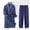 Blue, variant on uublik Mens Pajamas Set Fleece Robe Bathrobe Set Lightweight Soft Loungewear Nightwear, Dark Gray