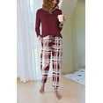 thumbnail image 3 of Ekouaer Pajamas For Women Comfy Long Sleeve Jogger Set Lounge Pjs Set With Pockets polka dots, 3 of 7
