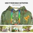 thumbnail image 4 of Haiem Botanical Garden With Cats for Women's Fashion Hoodies & Sweatshirts with Kangaroo Pocket,Hooded Sweatshirt with Eye-catching Drawstrings-XX-Large, 4 of 7