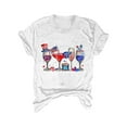 thumbnail image 4 of Women's Short Sleeve T-shirt Happy 4Th Of July Wine Glasses Usa Flag Drinking Party Women T Shirt,White Women's Short sleeve T-shirt XL, 4 of 4