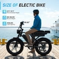 thumbnail image 5 of Electric Bike for Adults, 20"x4.0 Fat Tire E Bicycle, 750W Motor 48V 15Ah Removable Battery 7-Speed E Mountain Bike, UL2849, LCD Display, 5 of 8